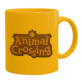 Animal Crossing, Ceramic coffee mug yellow, 330ml