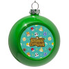 Green Christmas tree ornament bauble 8cm