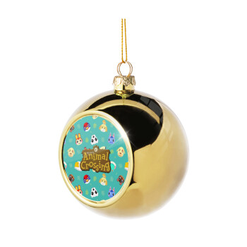 Animal Crossing, Golden Christmas tree ball ornament 8cm