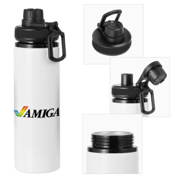 amiga, Metal water bottle with safety cap, aluminum 850ml