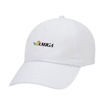 amiga, Adult Baseball Cap White 5-panel (POLYESTER, ADULT, UNISEX, ONE SIZE)