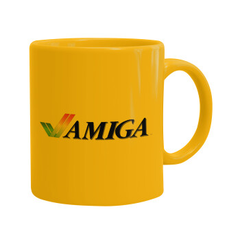 amiga, Ceramic coffee mug yellow, 330ml