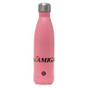 Metal mug thermos Pink Mat (Stainless steel), double wall, 500ml