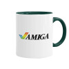 Mug colored green, ceramic, 330ml