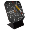 Quartz Wooden table clock with hands (10cm)