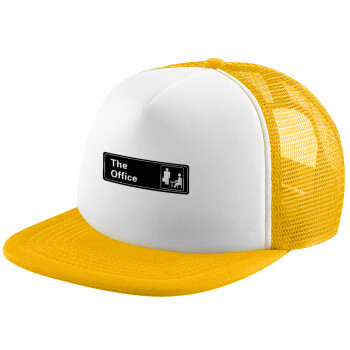 The office, Καπέλο Ενηλίκων Soft Trucker με Δίχτυ Κίτρινο/White (POLYESTER, ΕΝΗΛΙΚΩΝ, UNISEX, ONE SIZE)