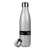 Metallic Glitter Silver Thermos Flask (Stainless steel), double-walled, 500ml