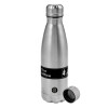 Metallic water bottle, stainless steel, 750ml