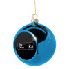 Blue Christmas tree ball ornament 8cm