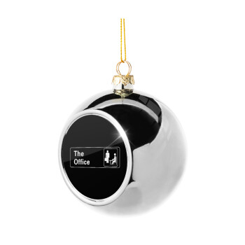 The office, Silver 8cm Christmas tree ball ornament