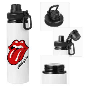 The rolling stones, Metal water bottle with safety cap, aluminum 850ml