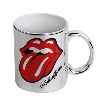 The rolling stones, Mug ceramic, silver mirror, 330ml