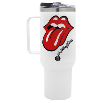 The rolling stones, Mega Stainless steel Tumbler with lid, double wall 1,2L