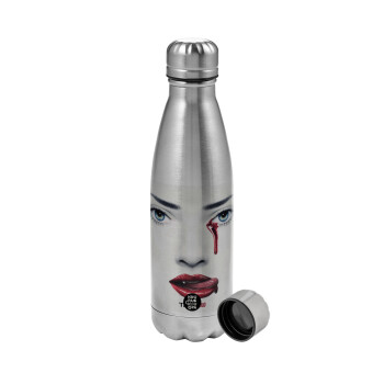 True blood, Metallic water bottle, stainless steel, 750ml