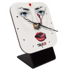 Quartz Wooden table clock with hands (10cm)