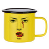 Metallic enamel MATT Yellow cup 360ml