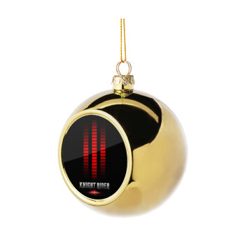 the knight rider, Golden Christmas tree ball ornament 8cm