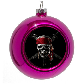 Pirates of the Caribbean, Purple Christmas tree ornament bauble 8cm