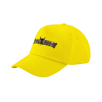 Pirates of the Caribbean, Child's Baseball Cap, 100% Cotton Twill, Yellow (COTTON, CHILD, UNISEX, ONE SIZE)