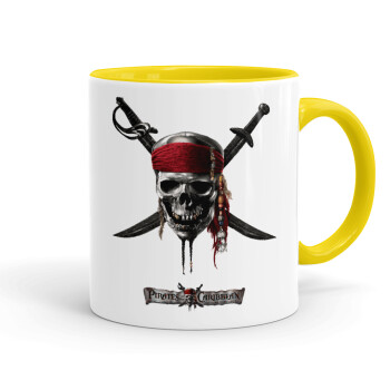 Pirates of the Caribbean, Mug colored yellow, ceramic, 330ml