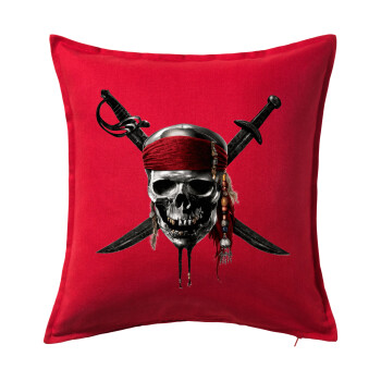 Pirates of the Caribbean, Sofa cushion RED 50x50cm includes filling