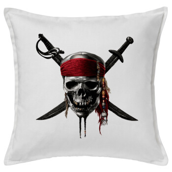 Pirates of the Caribbean, Sofa cushion White 50x50cm includes filling