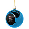 Blue Christmas tree ball ornament 8cm