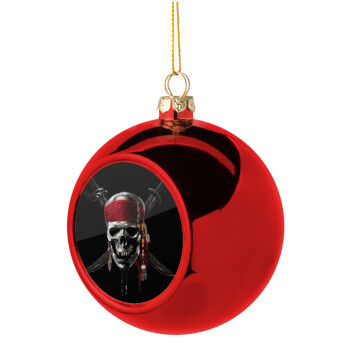 Pirates of the Caribbean, Christmas tree ball Red 8cm