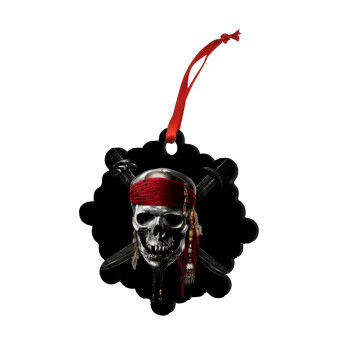 Pirates of the Caribbean, Christmas ornament snowflake wooden 7.5cm