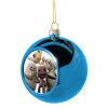 Blue Christmas tree ball ornament 8cm