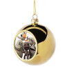 Golden Christmas tree ball ornament 8cm