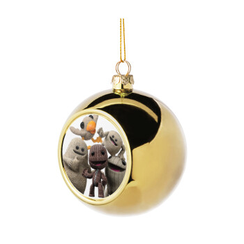 Little big planet, Golden Christmas tree ball ornament 8cm