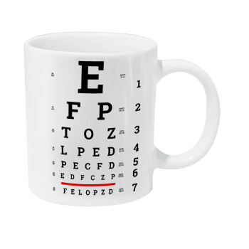 EYE test chart, Κούπα Giga, κεραμική, 590ml