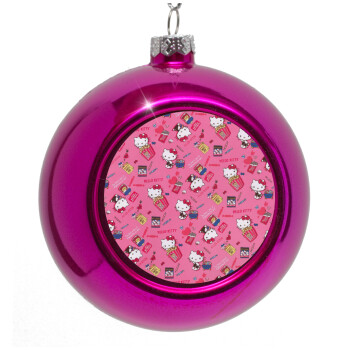 Hello kitty, Purple Christmas tree ornament bauble 8cm