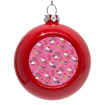 Hello kitty, Red Christmas tree ornament bauble 8cm