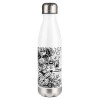 Metal mug thermos White (Stainless steel), double wall, 500ml