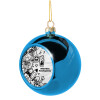 Blue Christmas tree ball ornament 8cm