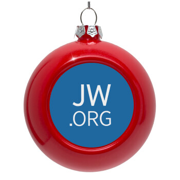 JW.ORG, Red Christmas tree ornament bauble 8cm