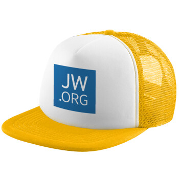 JW.ORG, Καπέλο Ενηλίκων Soft Trucker με Δίχτυ Κίτρινο/White (POLYESTER, ΕΝΗΛΙΚΩΝ, UNISEX, ONE SIZE)