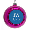 Purple Christmas tree ornament bauble 8cm