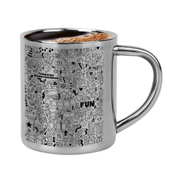 Enjoy the party, Double-wall metal cup for espresso (220ml)