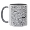 Mug colored grey, ceramic, 330ml