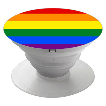 Rainbow flag (LGBT) , Phone Holders Stand  Λευκό Βάση Στήριξης Κινητού στο Χέρι