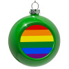 Green Christmas tree ornament bauble 8cm