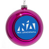 Purple Christmas tree ornament bauble 8cm