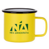 Metallic enamel MATT Yellow cup 360ml