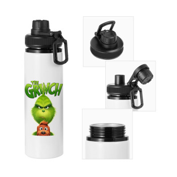 mr grinch, Metal water bottle with safety cap, aluminum 850ml