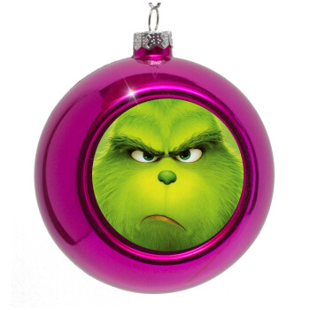 mr grinch, Purple Christmas tree ornament bauble 8cm