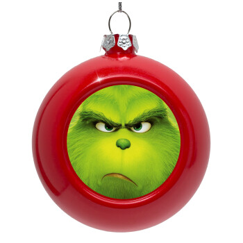 mr grinch, Red Christmas tree ornament bauble 8cm