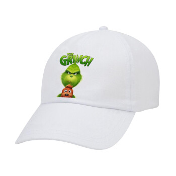 mr grinch, Καπέλο Ενηλίκων Baseball Λευκό 5-φύλλο (POLYESTER, ΕΝΗΛΙΚΩΝ, UNISEX, ONE SIZE)